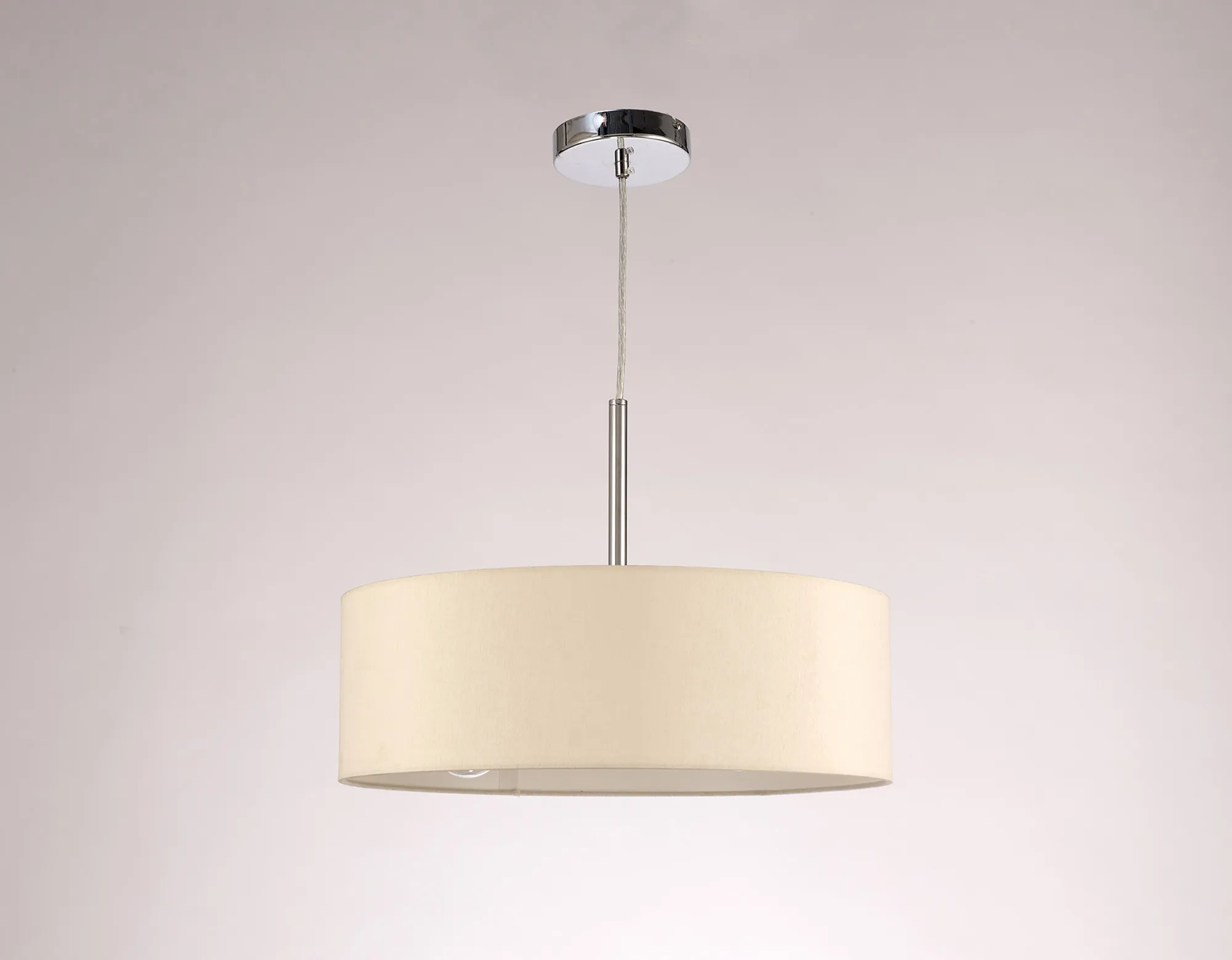 Baymont 45cm 3 Light Pendant Polished Chrome, Ivory Pearl/White DK0686  Deco Baymont CH IV